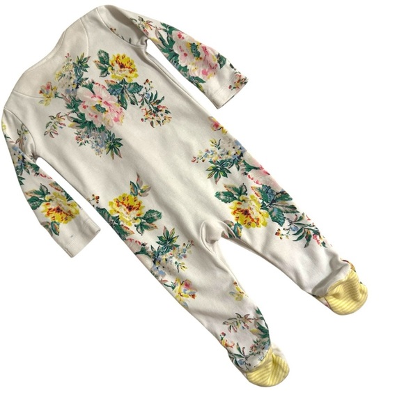 Joules Baby Girls Footed Sleeper – Floral Razzmatazz Print – Size 0-3 Months - Picture 3 of 8